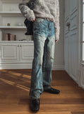 Nudie Washing Flare Denim Pants