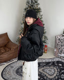Lopa Hood Leather Padded Jacket