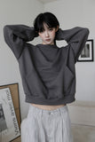 High-neck cut-off hood zip-up