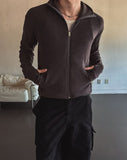 Miren Side Rip High Neck Fleece Zip-up