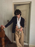 Louis cable V-neck cardigan
