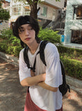 [MADE] Silket U-neck shorts-sleeve T