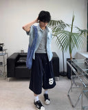 Salt Two-Pocket Washed Denim Short Sleeve Shirt