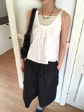 YOKU Ribbon String Sleeveless Blouse