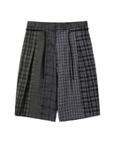 Check Mixed Bermuda Pants