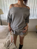 Plie shoulder snap button short sleeve