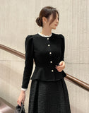 Chelly Pearl Lace Peplum Blouse