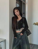 Kenta rivet pintuck balloon denim pants