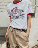 DAPE PRINTING RINGER HALF SLEEVE T-SHIRT