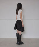 Asymmetrical Draped Layered Skirt