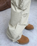 Benon Washed Buckle Cargo Pants