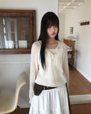 Terran Raglan Button Round Knit