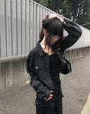 Wed Denim Crop Damage Jacket