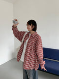 [unisex] Lilky Pocket Check Over Shirt