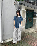 IREM Zipper String Two Way Banding Wide Cargo Pants