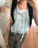Muha Sheer Short Sleeve Blouse
