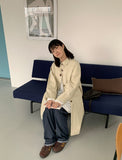 Pinna Cotton Collar Long Coat