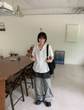 Beita Stripe Wide Cotton Pants