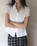 Pre-Race Punching Short Sleeve Blouse Shirt