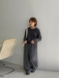 Gelte Wool Round Knit Cardigan