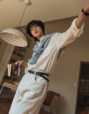 Rusling overfit silket shirt