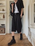 Lux stripe bermuda slacks