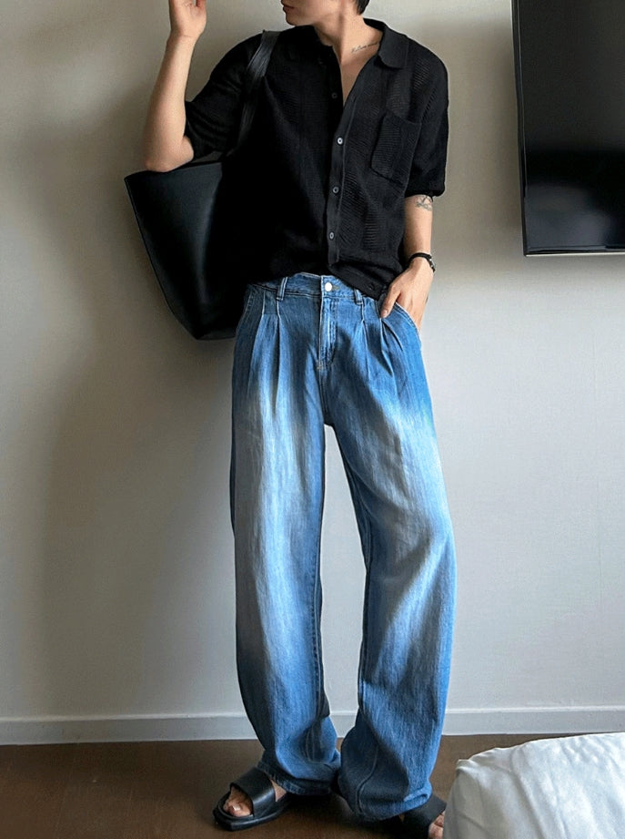 【COSYHARU】Micro Brush Cool Denim Pants COSYHARU (コシハル) - マイクロブラシクールデニムパンツ