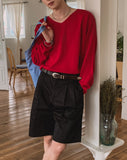 Slick Linen V-Neck Knit