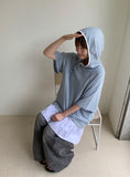 Kvenne Cut Denim Balloon Wide Pants