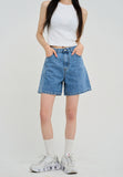 [U-DENIM] Summer A-line Half Denim Pants