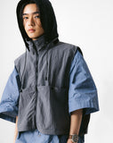 [AG] Nylon Hidden Hood Crop Vest