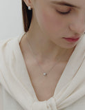 Essence Silver (W) Tria Pave Necklace