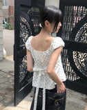 Lize Dot Puff Strap Blouse
