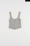 Linked hook vest layered t-shirt