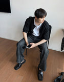 Linen denim wide