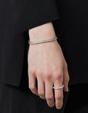 Essence Silver Square Channel Tennis Bracelet