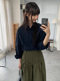 Dekin Shirring Banding Midi Skirt