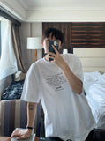 In-out lettering short sleeve tee
