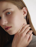 Ice Cushion (W) Wide One-Touch Earrings