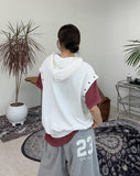 Marty Eyelet Hooded Vest