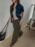 P.O. Straight Cargo Cotton Pants