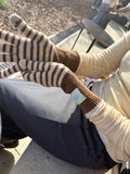 FINGERHOLE STRIPE GLOVES