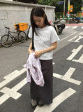Neiro Cotton Dot Maxi Long Skirt