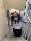 Ryan Printing Stripe Over Long Sleeve Tee
