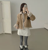 Soft Fur Fluffy Back Banding Mini Skirt