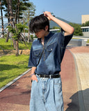 Nurse denim short sleeve shirt