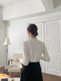 Sorren Puff Half Neck Pearl Knit