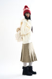 Moss garment washed skirt