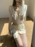 Amange lace frill cardigan