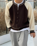 Raglan Round Zip-Up Knit Cardigan